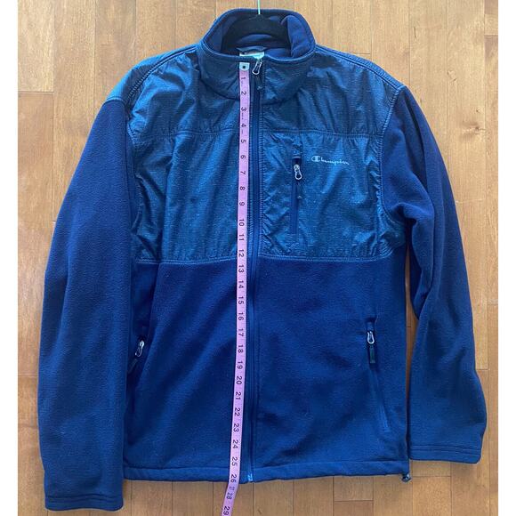 Champion Fleece Jacket Men's L Large Performance Tech Full Zip Pockets Jacket - Picture 7 of 9